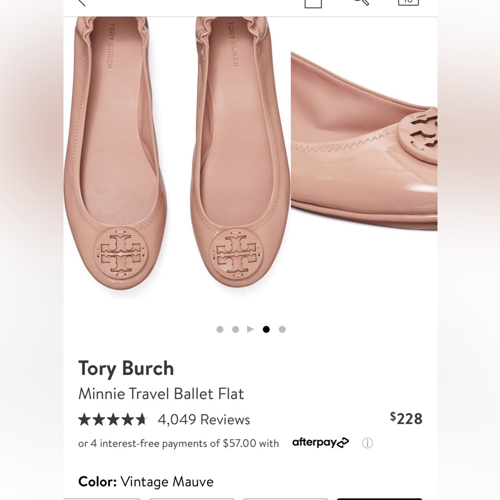 Like new! Tory Burch Minnie Travel Ballet Flats Size 8.5